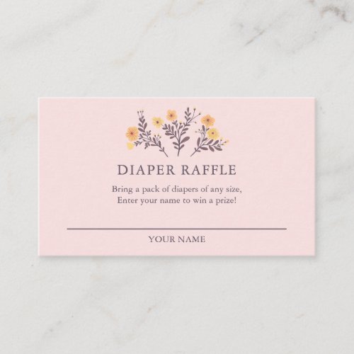 Dainty Florals Elegant Chic CUSTOM BABY SHOWER Enclosure Card