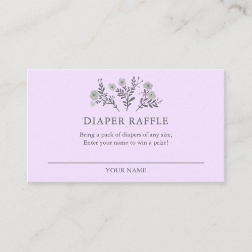 Dainty Florals Elegant Chic CUSTOM BABY SHOWER Enclosure Card