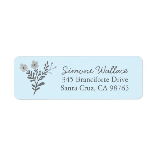 Dainty Florals Elegant Custom Return Address Label