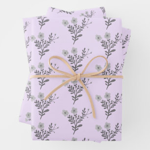 Dainty Florals Elegant Simple Chic Gift Wrapping Paper Sheets