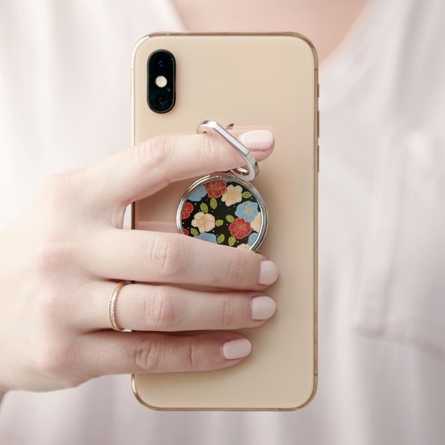 Dainty flowered ring phone prop (In Situ)