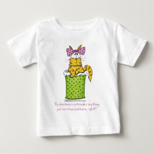 Dainty Garbage Kitty Baby T_Shirt