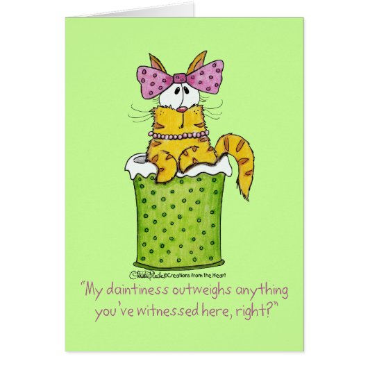 Dainty Garbage Kitty Cards (Front)