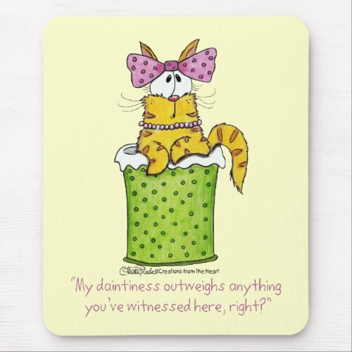 Dainty Garbage Kitty Mouse Pad