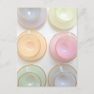 Dainty Girly Pastel Tea Cup card