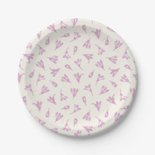Dainty Lavender Flower Buds Paper Plates