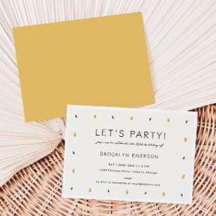 Dainty Lemon Party Invitation