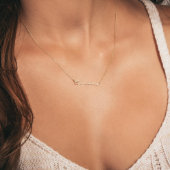 Dainty Minimalist Script Name Necklace (Front)