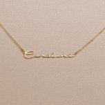 Dainty Minimalist Script Name Necklace<br><div class="desc">These necklaces beautifully catch the light and leave a gleaming impression! Energetic, unique, and wonderfully dynamic. Like you, our Necklace is full of personality! It makes for a glorious gift or a personal treat for yourself! Chain type: Silver & 14k gold cross chain Chain Length: 14", 16", 18", and 20"...</div>
