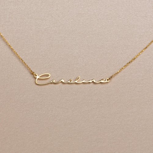 Dainty Minimalist Script Name Necklace 