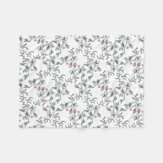 Dainty Pink Botanical Newborn Nursery Blanket Gift