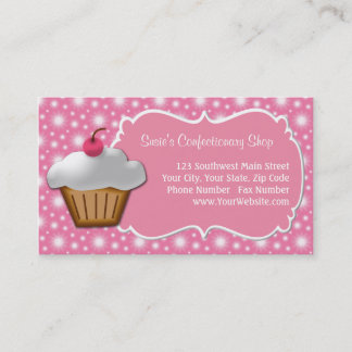 Dainty Pink Cupcake Business Card