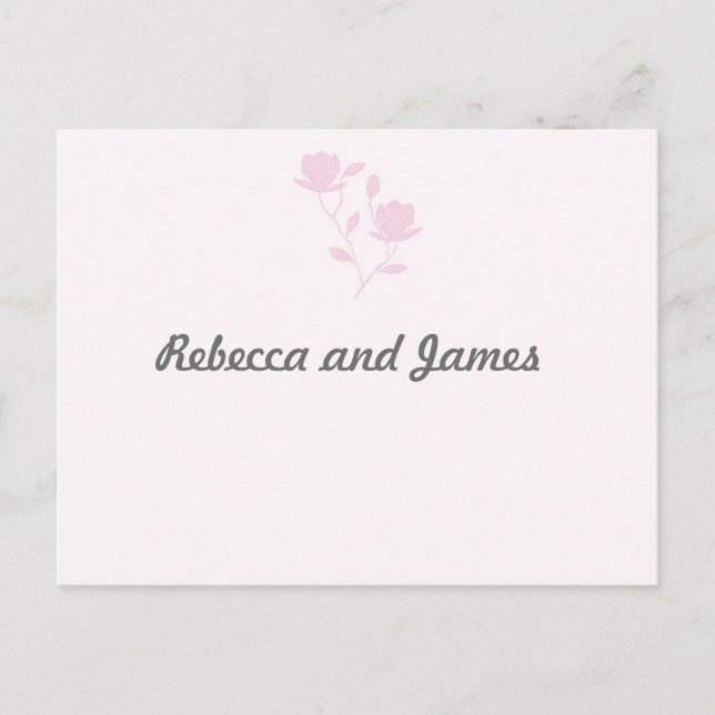 Dainty Rose (pink) RSVP Postcard (Front)