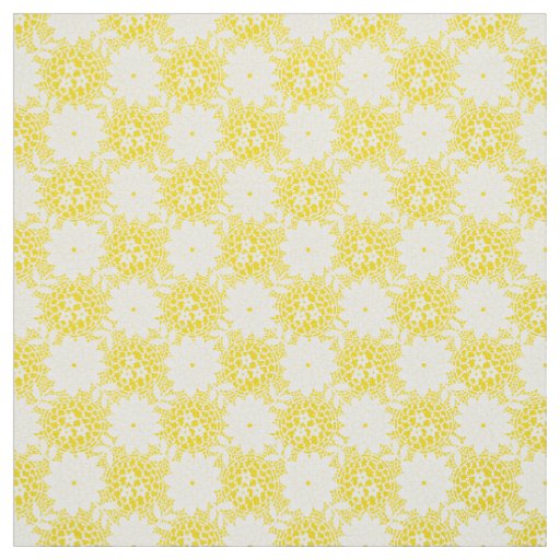 Dainty Summer Yellow Floral Pattern Fabric