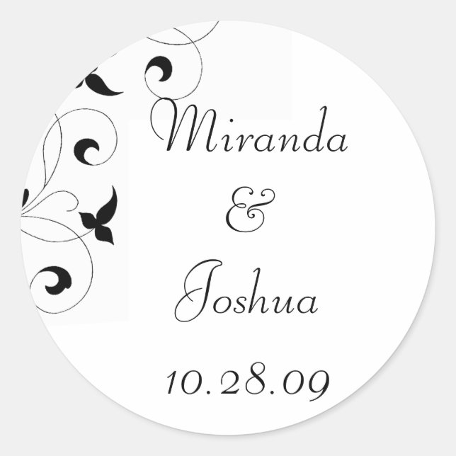 Dainty Vine Classic Round Sticker (Front)