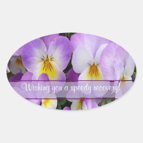 Dainty Violas  Oval Sticker