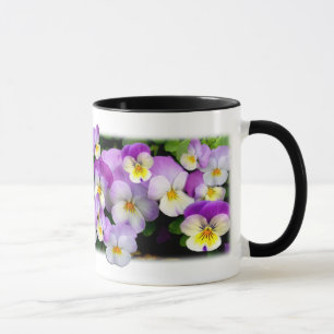 Dainty Violas ~ Ringer Mug