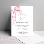 Dainty Watercolor Pink Bow 16th Birthday Invitation<br><div class="desc">Designed to coordinate with our Pink Ribbon collection,  this 16th birthday invitation features gorgeous silky ribbon in watercolour pink shades. For more advanced customization of this design,  e.g. changing layout,  font or text size please click the "CUSTOMIZE" button above. Please contact me for any questions!</div>