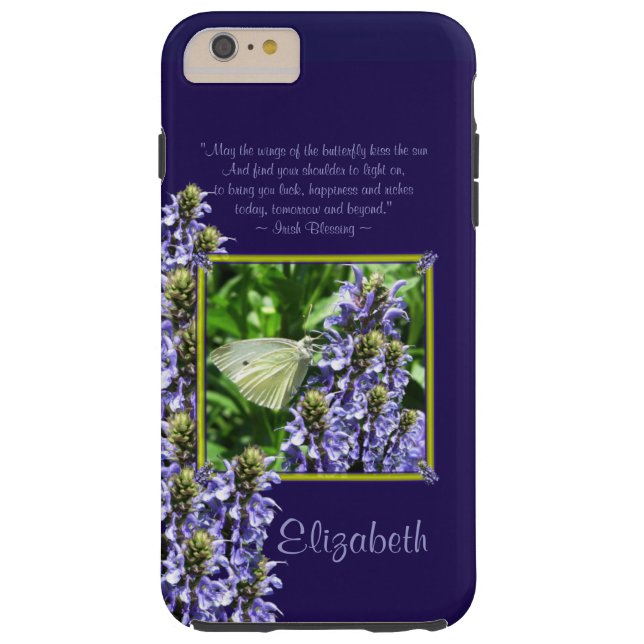 Dainty White Butterfly Garden Custom Case-Mate iPhone Case (Back)
