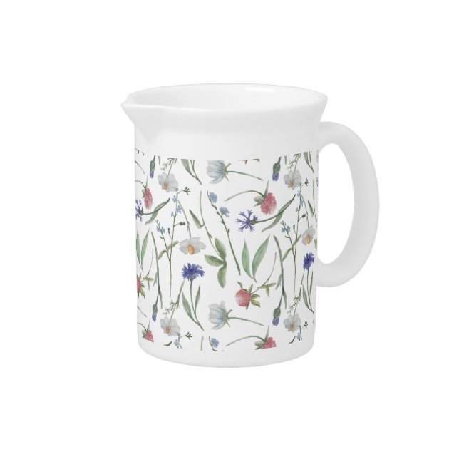 Dainty wild flowers  beverage pitcher (Right)