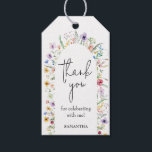 Dainty Wildflower Bridal Shower Gift Tags<br><div class="desc">These beautiful bridal shower favor tags feature dainty watercolor wildflowers surrounding your thank you and message in chic lettering. MATCHING items in our collection.</div>