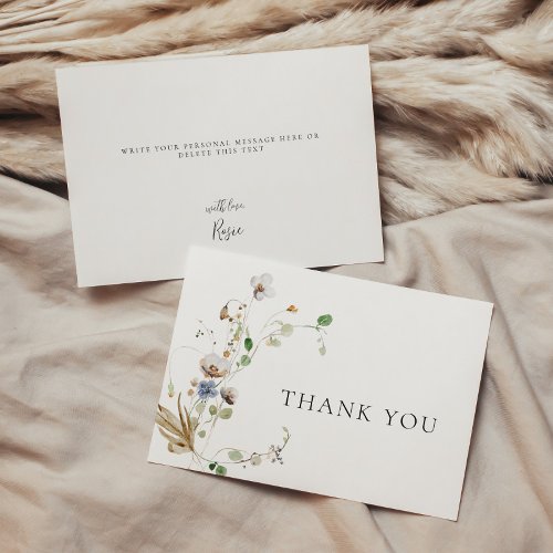 Dainty Wildflower Thank You Card