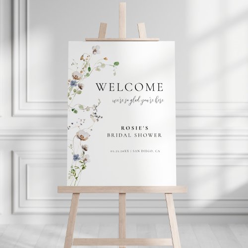 Dainty Wildflower Welcome Sign