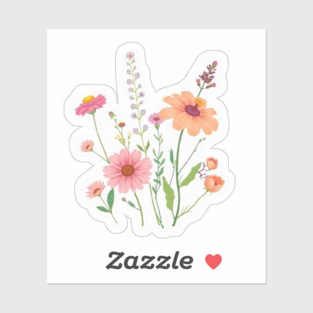 Dainty Wildflowers Botanical Floral  Sticker (Sheet)