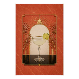 Daiquiri Art Deco Poster Bar Art