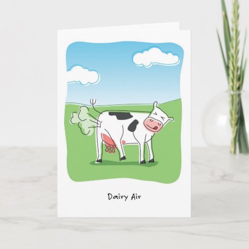 Dairy Air Cow Fart Funny Birthday Card