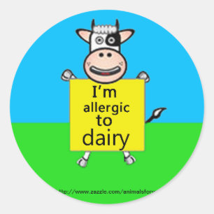 Dairy Allergy Alert Classic Round Sticker