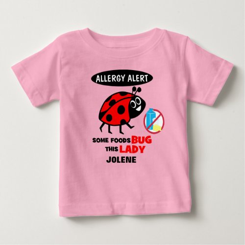Dairy Allergy Alert Ladybug Shirt