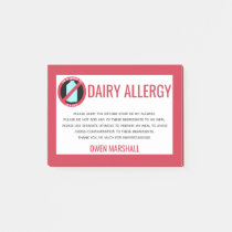 Dairy Allergy Alert Restaurant Chef Custom Post-it Notes