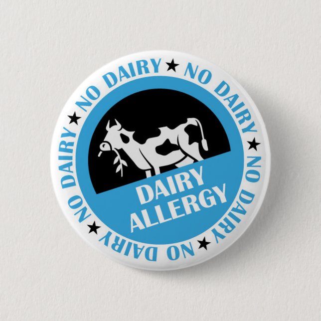 Dairy Allergy Badge Button (Front)