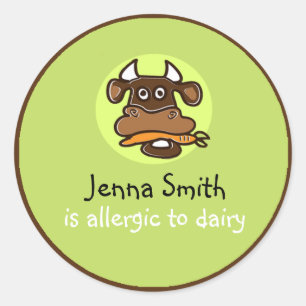 Dairy Allergy Customizable Sticker