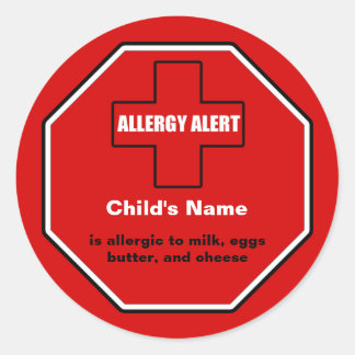 Dairy Allergy Stickers | Zazzle