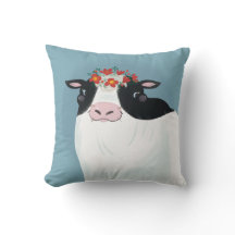 Dairy Cow and Red Flower Crown