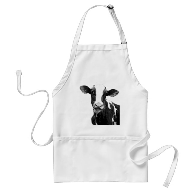 Dairy Cow - Black and White Dairy Calf Adult Apron (Front)