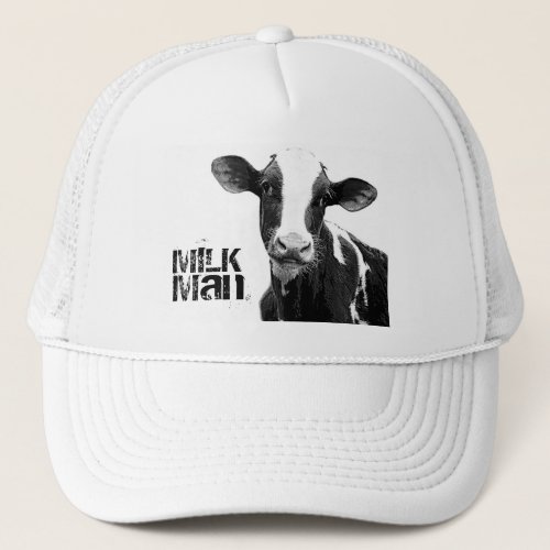 Dairy Cow _ Black and White Dairy Calf Trucker Hat