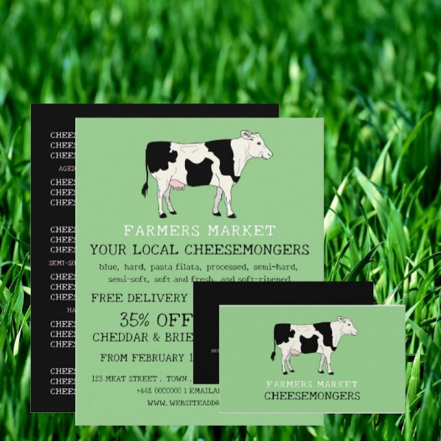 Dairy Cow, Cheesemonger Business Card (Creator Uploaded)