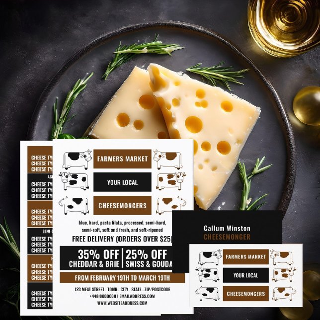 Dairy Cow Design, Cheesemonger Advertising Flyer (Creator Uploaded)