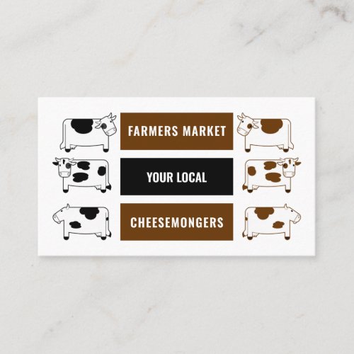 Dairy Cow Design Cheesemonger Business Card