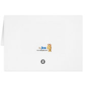 Dairy Cow Floral Peony Folded Thank you Notes (Back Horizontal)