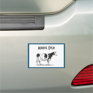 Dairy Cow Holstein Fresian Pencil Drawing Car Magnet