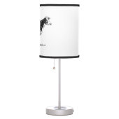 Dairy Cow Holstein Fresian Pencil Drawing Table Lamp (Right)