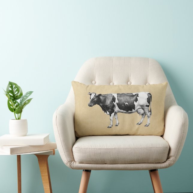 Dairy Cow Lumbar Pillow (Chair)