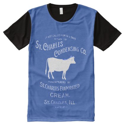 Dairy Cow Milk Cow Gold Guild Unsweetened Farm All-Over-Print Shirt