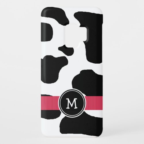 Dairy Cow Pattern with Red Monogrammed Case_Mate Samsung Galaxy S9 Case
