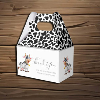Dairy Cow patterns Favor Box