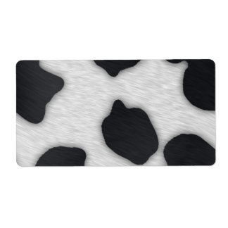 Dairy Cow Print Label